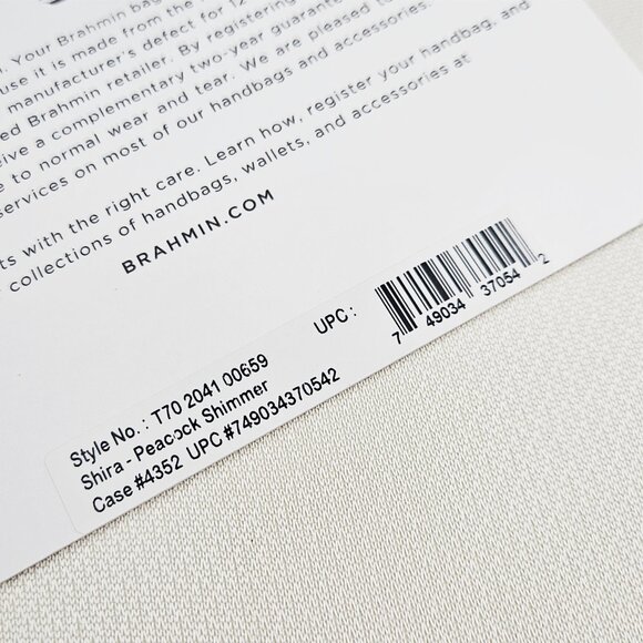 BRAHMIN Shira Peacock Shimmer Bucket Bag - Picture 10 of 12